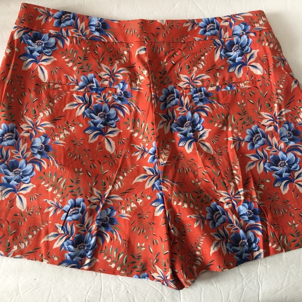 Ann Taylor LOFT Orange Floral Flower Shorts 8 NWT - Picture 6 of 7